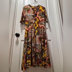 Desigual -  Floral Tropics Sleeved Dress